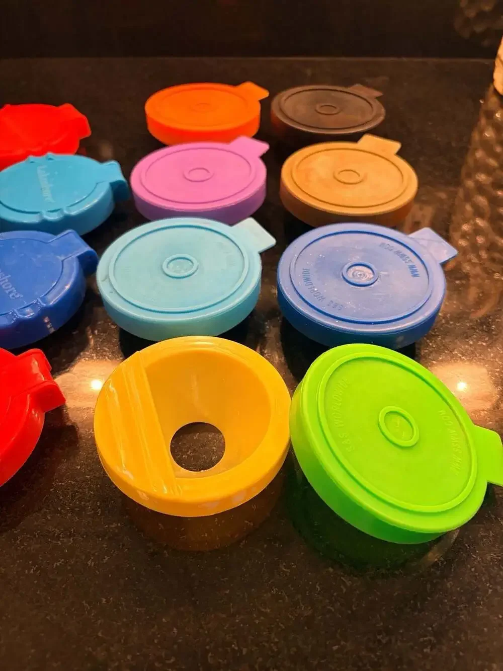 Lakeshore and S&S Worldwide No Spill Paint Cup or Paint Jar Lids Set of 14